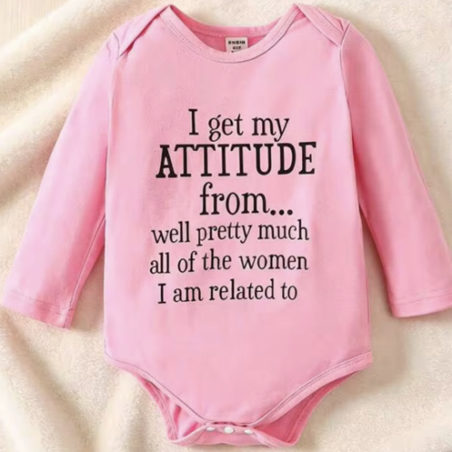 Newborn Baby Girls' Casual Bodysuit With Fun Letter Print, Base Layer | SHEIN USA