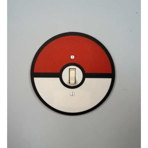 Pokeball light switch Toggle cover plate- pokemon gift unique birthday