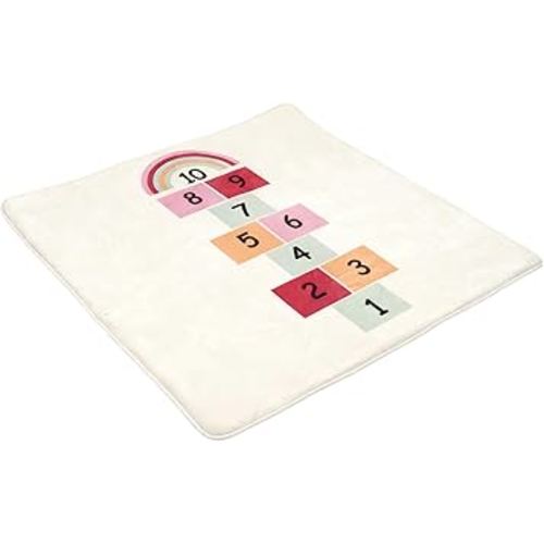 Baby Play Mat for Floor, 1.2″ Thick Foam 50X50 Playpen Mat, Ultra-Soft Velvet for Tummy Time & Crawling, Non-Slip Backing and Easy to Clean, Safe for Infants, Toddlers, and Kids (Numbers)