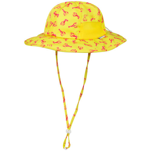 Kids Wide Brim Sun Hat "Fun Sun Day Play Hat" - Lobster