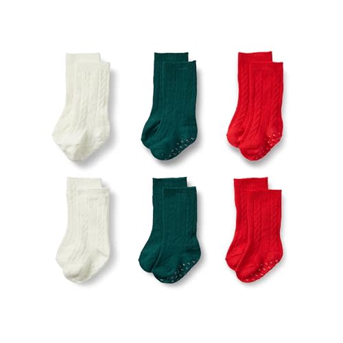 Amazon Essentials x Sofia Grainge Unisex Toddlers and Babies' Cable-Knit Knee-High Socks, 6 Pairs