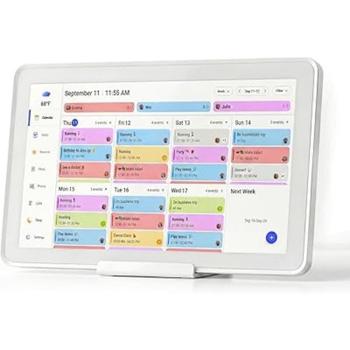 Mezed 21.5" Digital Calendar, Meal Planner, Duty Chart, to Do List,HD Smart Touch Screen Home Interactive Smart Electron Calender , Gifts for Women Men, Gifts for Mom Dad- Built-in Digital Photo Frame Function (white, 21.5)