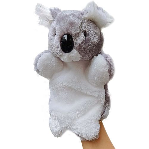 Koala Bear Hand Puppets Plush Animals Toys for Imaginative Pretend Play Storytelling Gifts for Kids Boys Girls Gray