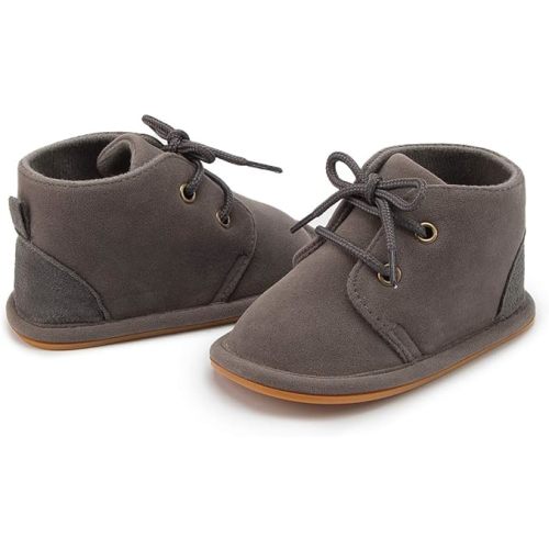 HsdsBebe Baby Boys Girls Oxford Shoes PU Leather Soft Rubber Sole Sneakers Anti-Slip Toddler Ankle Boots Infant Walking Shoes Moccasins