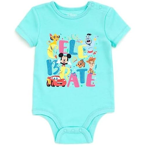 Disney D100 Mickey Mouse Finding Nemo Genie Simba Winnie The Pooh Bodysuit Newborn to Infant