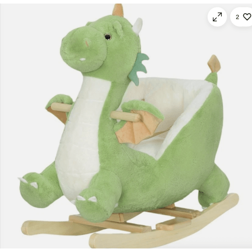 Baby Rocking Horse, Kids Ride On Dragon Toy with Realistic Dragon Roar and Safet