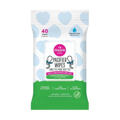Dapple Unscented Plant Based Pacifier & Teether Wipes - 40ct