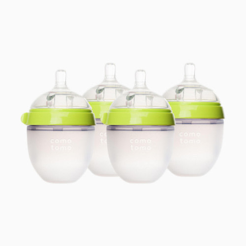 Natural Feel Silicone Baby Bottles - Green, 5 Oz