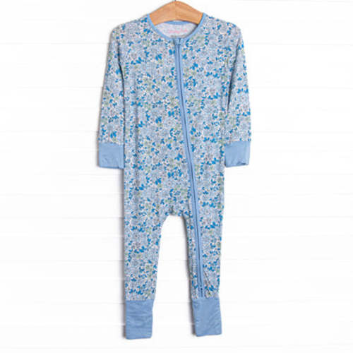 In the Grove Bamboo Zippy Pajama, Blue – Stitchy Fish