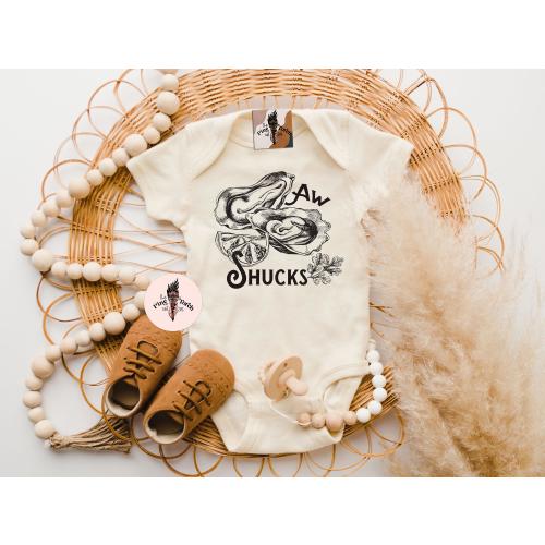 Aw Shucks Oyster Baby, Oyster baby gift, Fish theme baby, oyster theme baby, oyster shuck baby, oyster bodysuit, oyster one piece