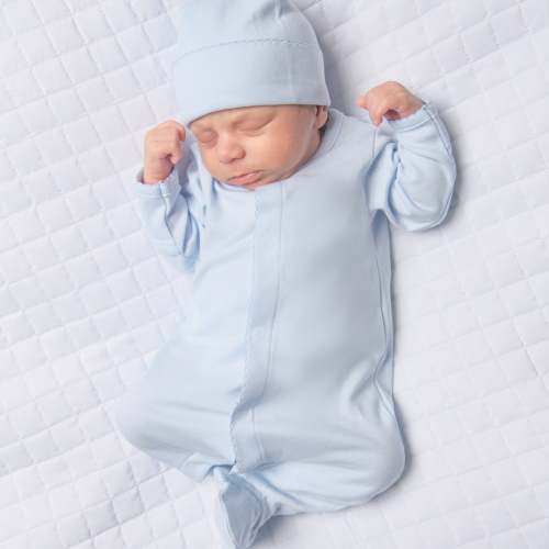 Magnolia Baby Boy Essentials Solid Blue Footie