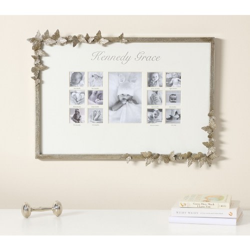 Monique Lhuillier Silver Butterfly First Year Metal Frame (15.5" x 22")