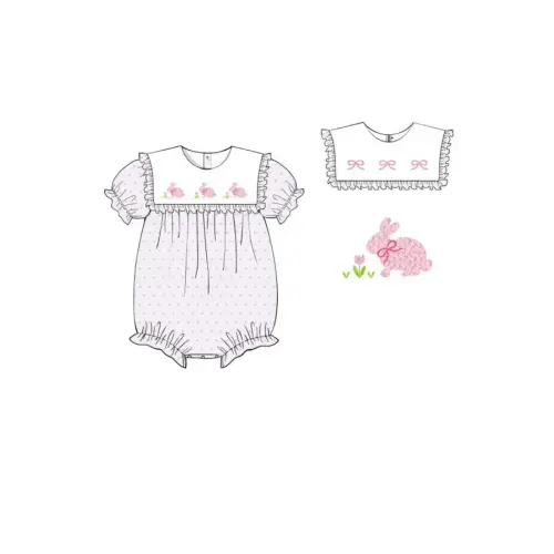 2 In 1 Interchangeable Spring Pink Swiss Dot Bubble