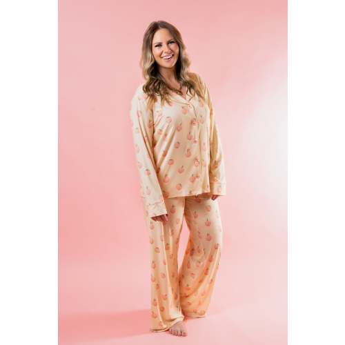 Womens PJ's Long Sleeve (Peachy) – Snuggle & Slumber
