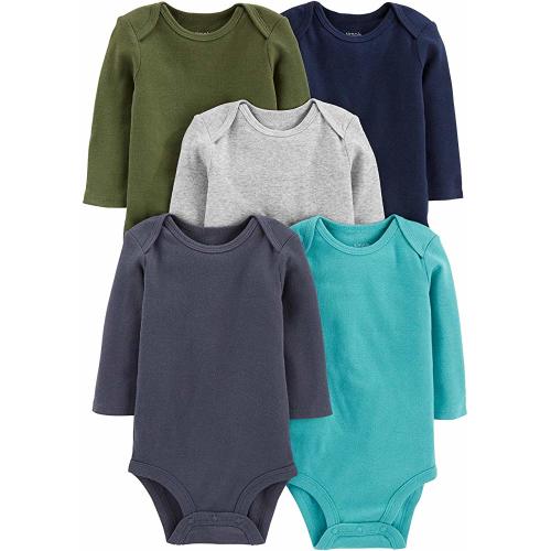 Simple Joys by Carter's Baby Boys' 5-Pack Long-Sleeve Bodysuit