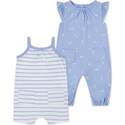 Essentials 2-Pack Assorted Rompers, 9M
