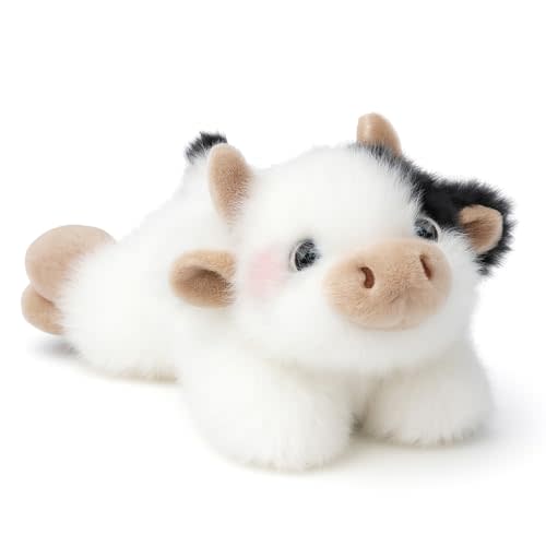 Adorable Cow Stuffed Animal Soft Plush Birthday Gifts for Kids | Cute Plush Toy Pocket-Sized Stuffed Cow for Boys Girls Adults Christmas Birthday Gifts Desk Decor