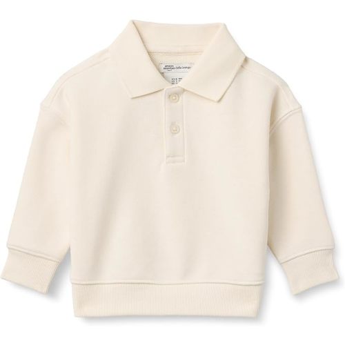 Amazon Essentials x Sofia Grainge Babies, Toddlers, and Boys' French Terry Polo Sweatshirt