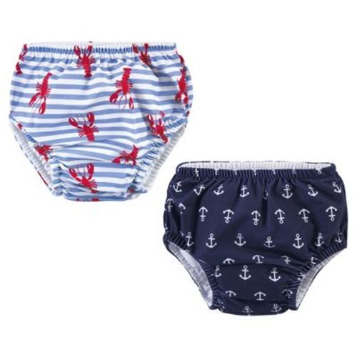 Hudson Baby Infant and Toddler Boy Swim Diapers, Anchors, 0-6 Months