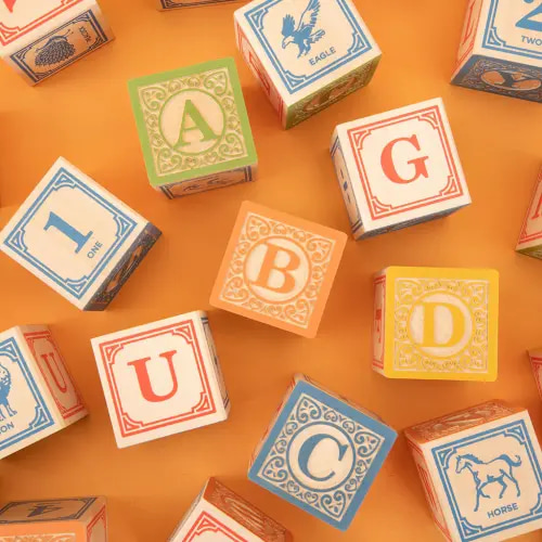 Uncle Goose Classic ABC Blocks - 100% hand-made in the USA