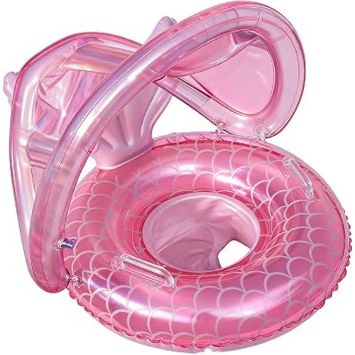 ZEYGLXC 2023 New Mermaid Baby Swimming Pool Floats,Inflatable Pool Swim Ring with Seat and Handle for Babies Toddlers Infant Training Summer