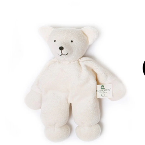 Nanchen Organic Cotton Polar Bear Rattle | Stuffed Animals- Blue Otter Toys