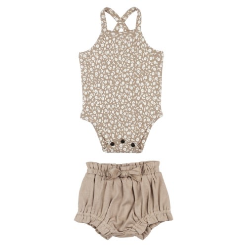 18-24M Print Organic Cotton Tank Bodysuit & Bloomers Set, 18-24m (25-28 lbs)