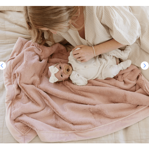 Saranoni Lush Receiving Blanket - Ballet Slipper or Clay