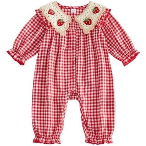 Baby Girl Fall Outfit 0-18M Girls Jumpsuit Long Sleeve Romper Bow Headband