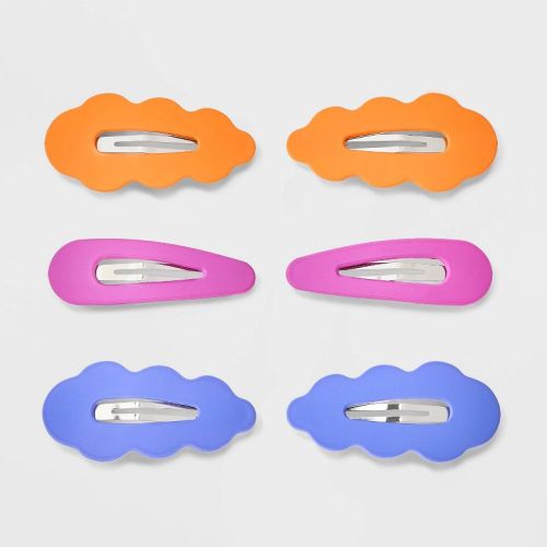 Large Soft Touch Snap Clips - 6pk - Cat & Jack