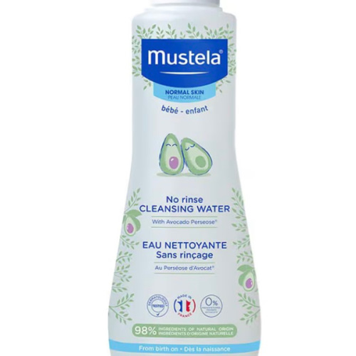 Mustela Baby Cleansing Water - No-Rinse Micellar Water - with Natural Avocado & Aloe Vera - for Baby's Face, Body & Diaper - 1 or 2-Pack - Various Sizes