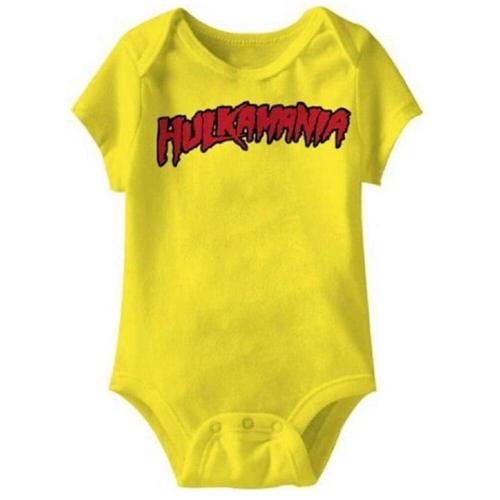 Hulk Hogan Hulkamania Logo Baby Romper Yellow – Rock Band Merch