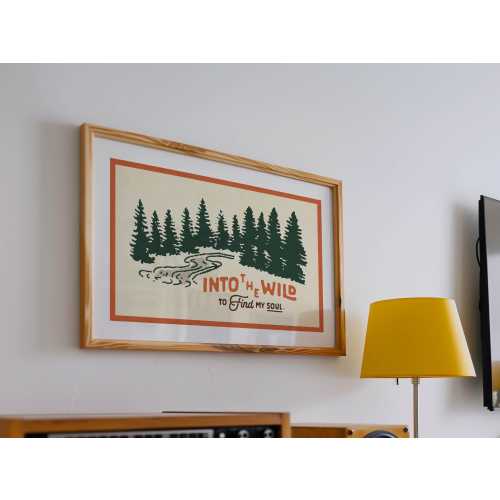 Retro Wilderness Art Print Camping Poster Outdoorsy Gift for Friend Camping Wall Art Camper Wall Decor Outdoors Artwork