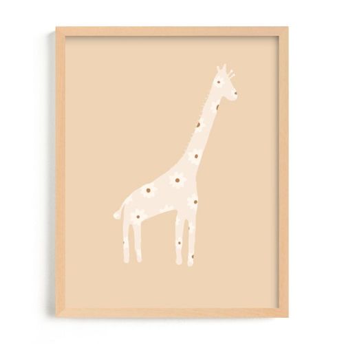 Sweet Giraffe Framed Wall Art by Minted for West Elm