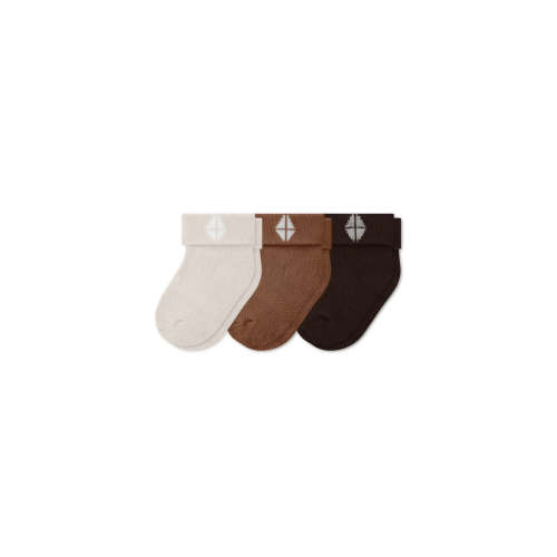 Baby 3-Pack Socks in Cafe