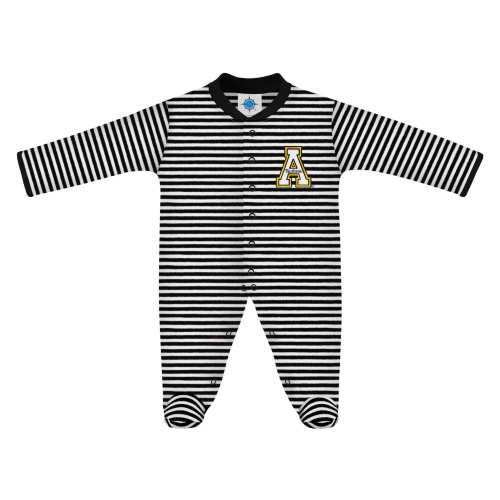Appalachian State Mountaineers Striped Footed Romper | College Baby