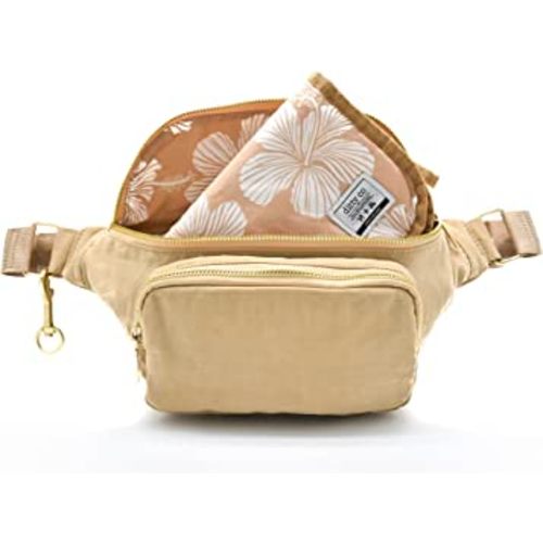 Ditty Co. - Lanikai Small Diaper Bag - Portable Changing Pad - Crossbody Bags For Women - Fanny Pack - Baby Travel Essentials (Natural Tan)