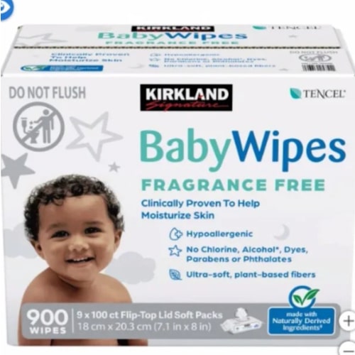 Kirkland Signature Baby Wipes Fragrance Free, 900-count | Costco