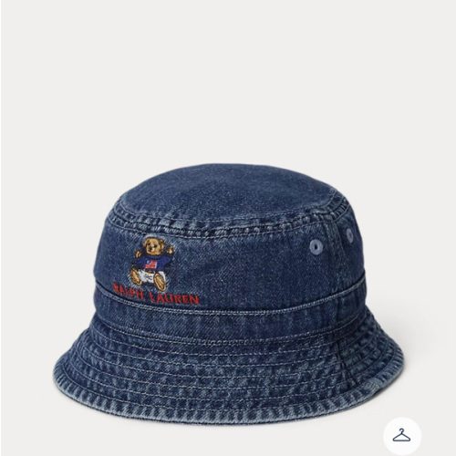 Polo Bear Indigo Denim Bucket Hat