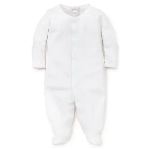 White/Pink Kissy Basics Footie NEW