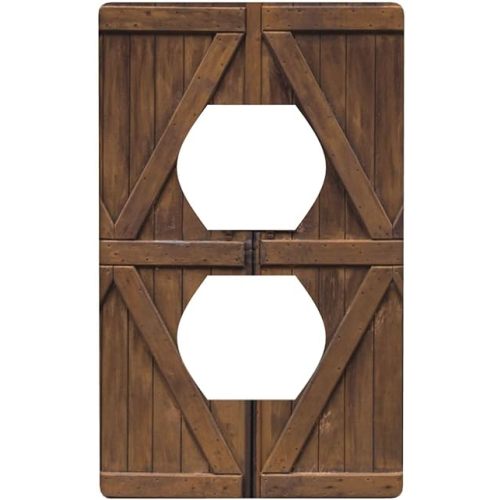 Farmhouse Rustic Outlet Covers Duplex Outlet Wall Plate Cover 1-Gang Electric Receptacle Decorative Light Switch