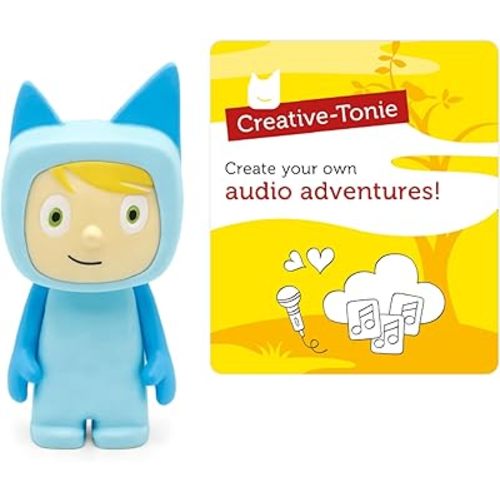 Tonies Creative Audio Character - Record and Upload up to 90 Minutes of Your Own Stories and Songs - Light Blue/Light