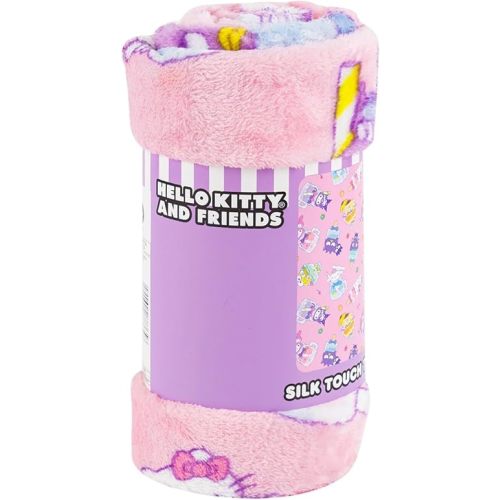 Northwest Hello Kitty & Friends Silk Throw Blanket 40" x 50"- 83505