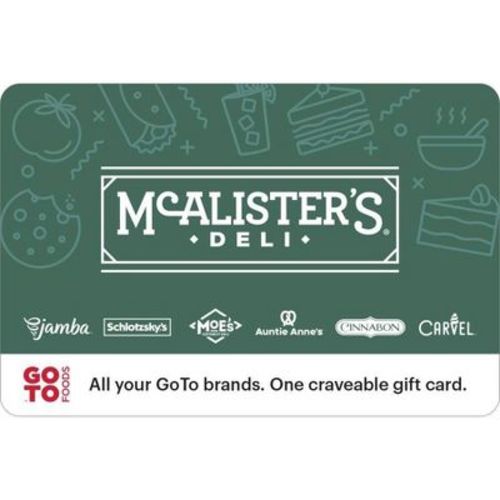 $50 McAlister's Deli® GoTo Foods Gift Card (Email Delivery)