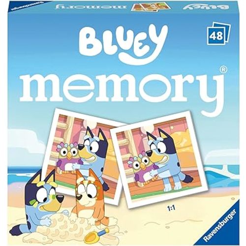 Ravensburger Bluey Mini Memory Matching Picture Snap Pairs Game for Kids Age 3 Years and Up