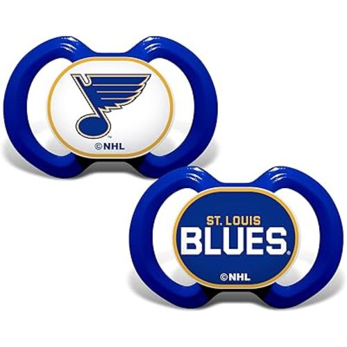 Baby Fanatic Baby Pacifier 2-Pack - NHL St. Louis Blues - Officially Licensed Gear - Orthodontic Silicone Nipple - St. Louis Blues Apparel