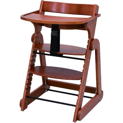 Japanese Nursing Baby Chair, Foldable Wooden Smart High Chair 3, Natural, Can Be Used for a Long Time from 6 Months to Adult