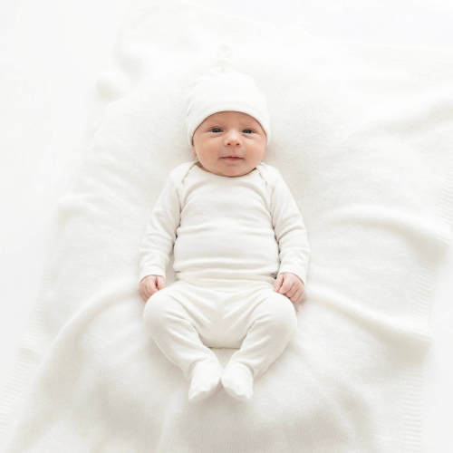 Cuddle Sprouts Newborn Cuddle Set - White Hat and Bodysuit – EasyTot