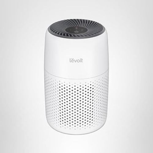 LEVOIT Air Purifiers for Bedroom Home Dorm, AHAM VERIFIDE, 3-in-1 Filter Cleaner With Aroma Pad, Filters Smoke, Allergens, Pet Dander, Odor, Dust, Office, Desktop, Core Mini-P, White