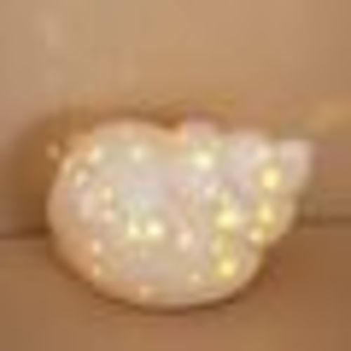 Ceramic White Conch Shell LED Night Light